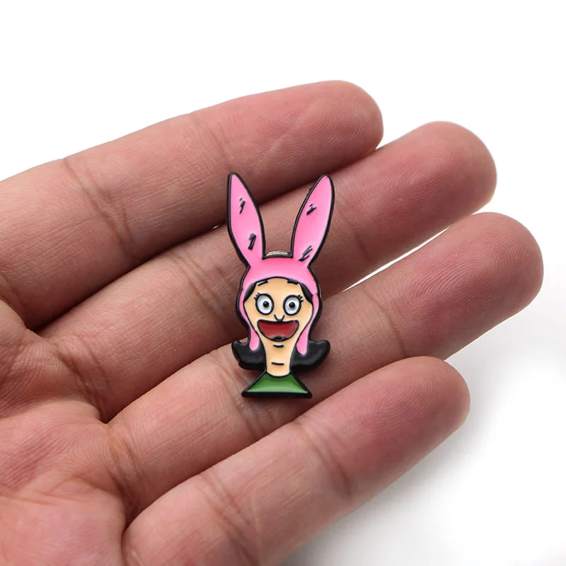 Bob burger Tina Writing Friend Fiction Enamel Pin Zinc alloy tie pins badges para shirt bag clothes cap backpack shoes E0302