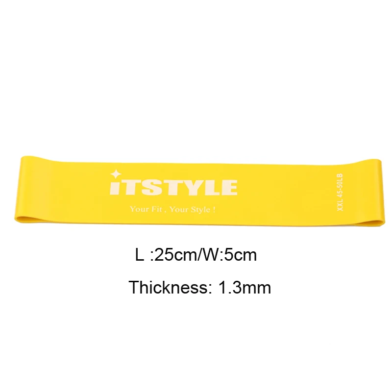 500mm yellow Эспандеры из натурального латекса для фитнеса для тела и ног, для силовых тренировок, йоги - Цвет: 500mm yellow