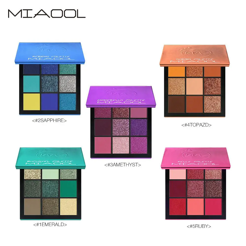 Hobbyлейн 9 цветов палитра теней для век матовые алмазные блестящие набор макияжа