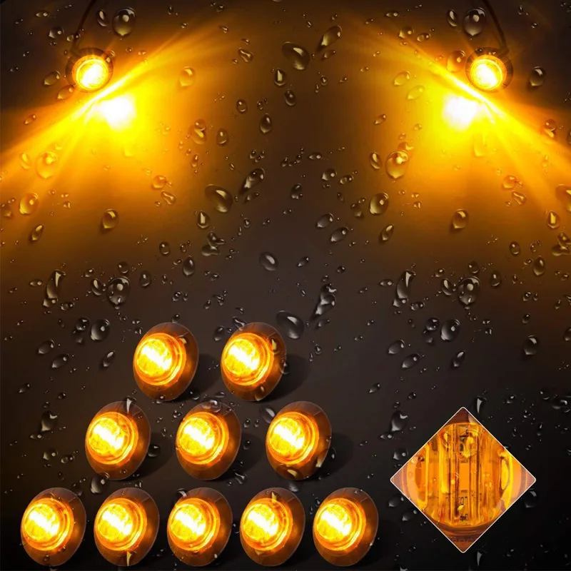 12 В 3 светодиодный боковой габаритный фонарь DC Предупреждение лампа индикатор