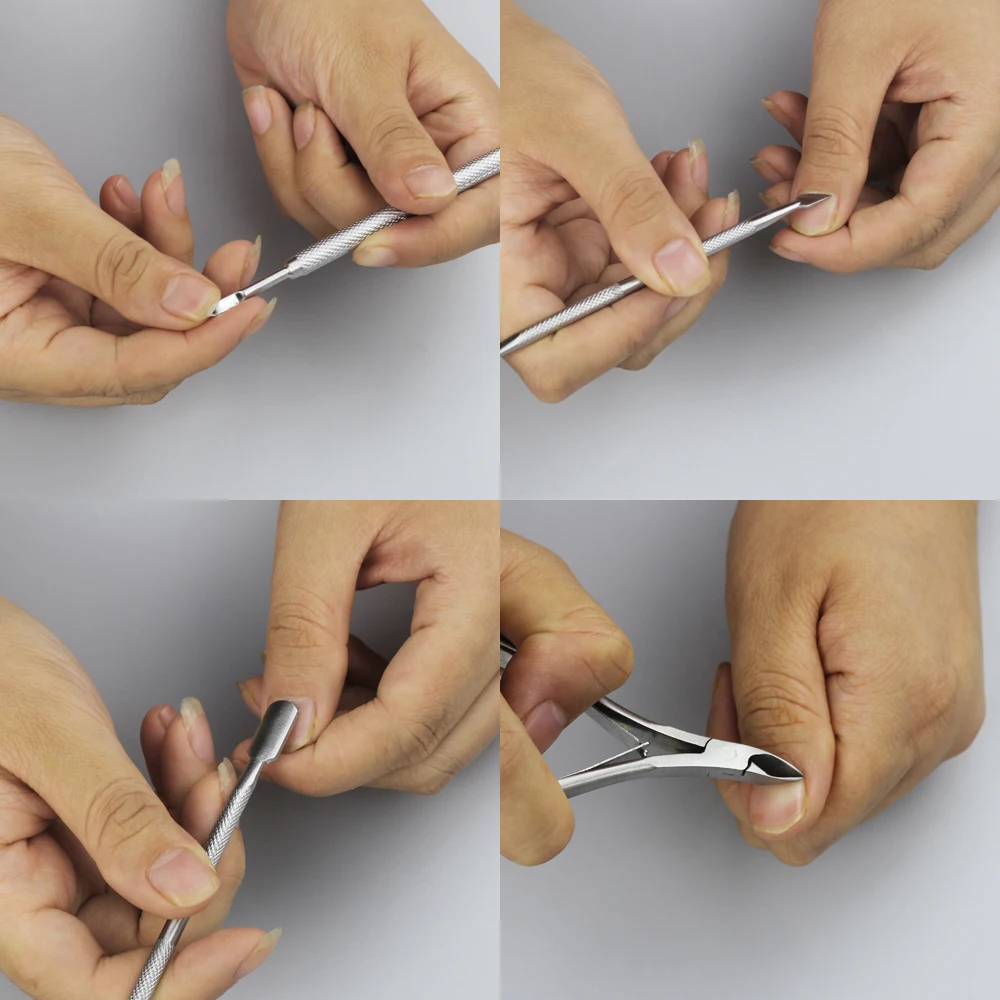 3 шт./лот для чистки ногтей Нержавеющая сталь Nail Art инструменты Наборы ножницы