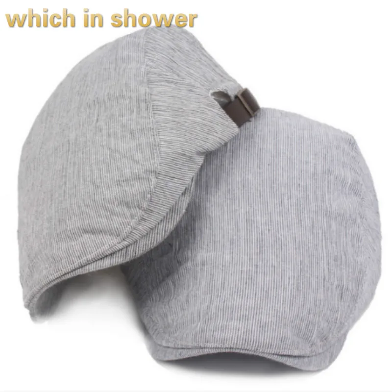 Винтажный полосатый берет What in shower регулируемая плоская кепка для мужчин и