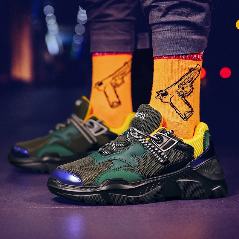 Мужские кроссовки для бега модные мужские уличные спортивные дышащая