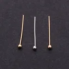 Оптовая продажа, лучшее качество, 1000 шт., золотыеРодиевыепозолоченные шариковые шпильки kc, фурнитура для изготовления ювелирных изделий, 0,5x16 мм