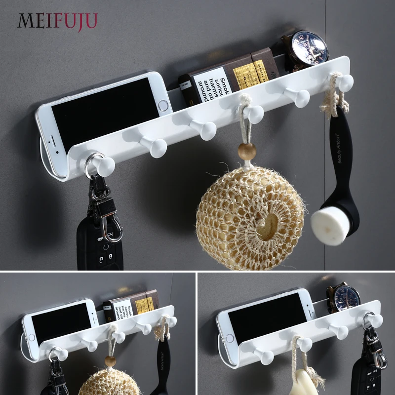MEIFUJU New Black Towel Hook White Robe hooks Key Hooks for 