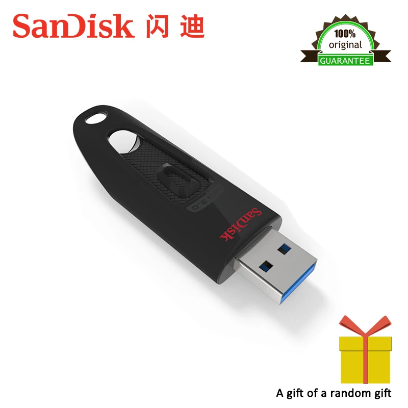 100% Оригинал SanDisk CZ48 USB3.0 флеш-накопитель 32 Гб 64 карта памяти 100 МБ/с./с скорость