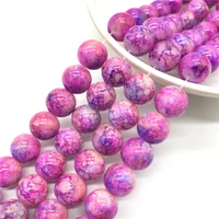wholesale 6810mm glass beads round loose spacer beads pattern for jewelry making diy bracelet necklace 04
