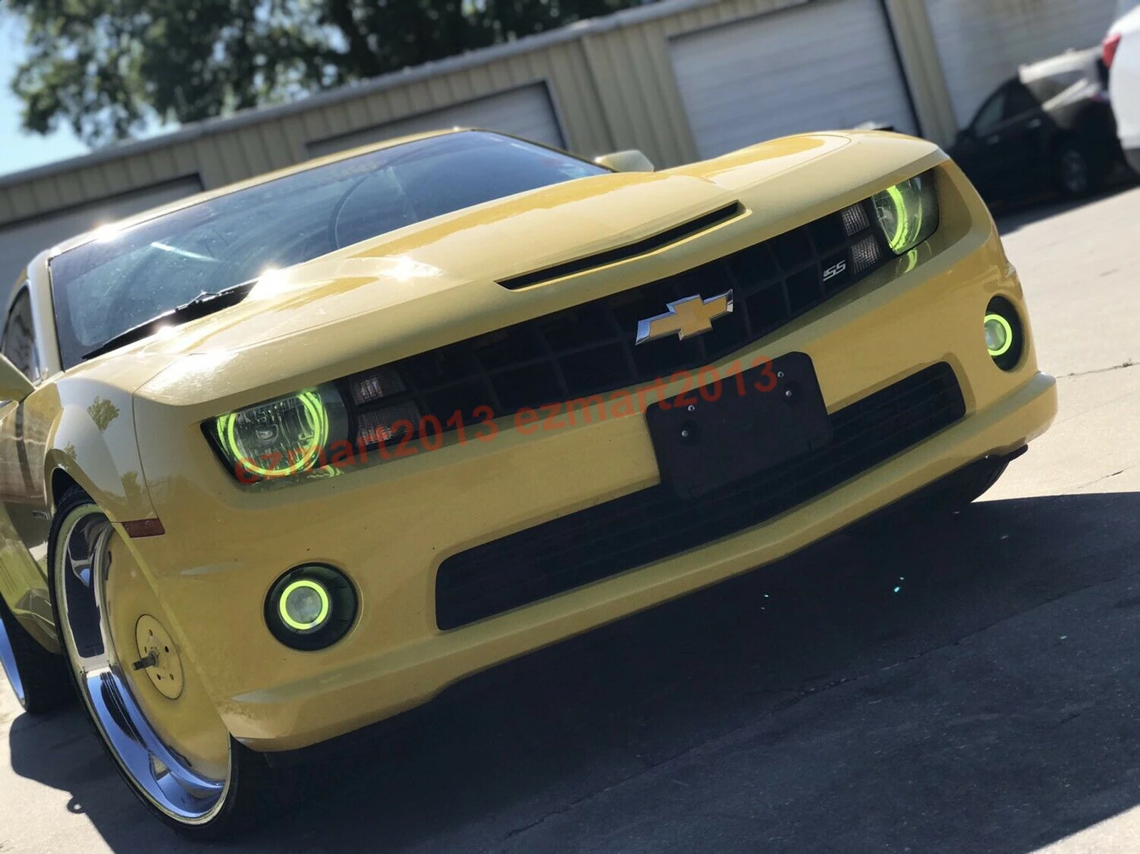 Кольца с гало RGB подходят для Chevrolet Camaro 2010 2015 автомобильные фары светодиодные