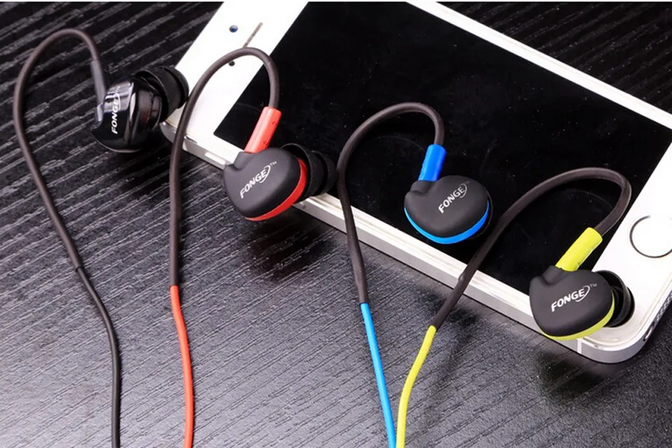 Fonge водонепроницаемые наушники вкладыши HIFI спортивные наушники бас гарнитура с микрофоном для xiaomi Galaxy s6 смартфонов um