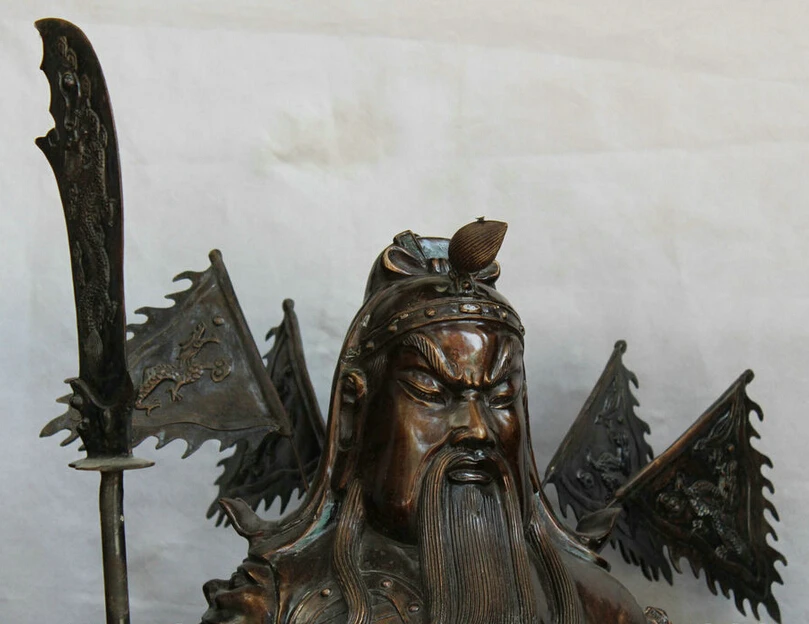 USPS в США S2320 44 &quotкитайская Бронзовая подставка флаг с драконом мечом главный воин