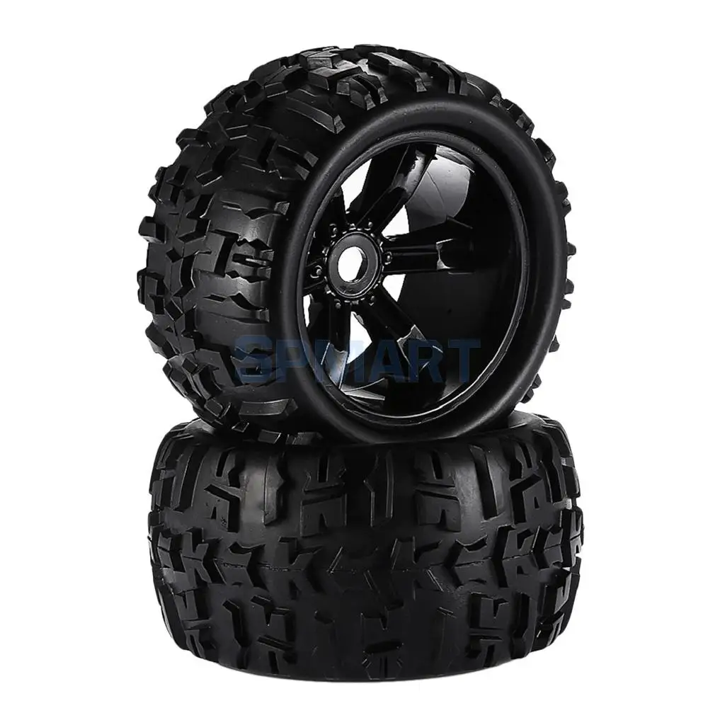 2 Pieces 1/8 Climbing RC Car Monster Trucks Tires Wheels Rim for HSP HPI E-MAXX Savage LRP Spare Parts | Игрушки и хобби