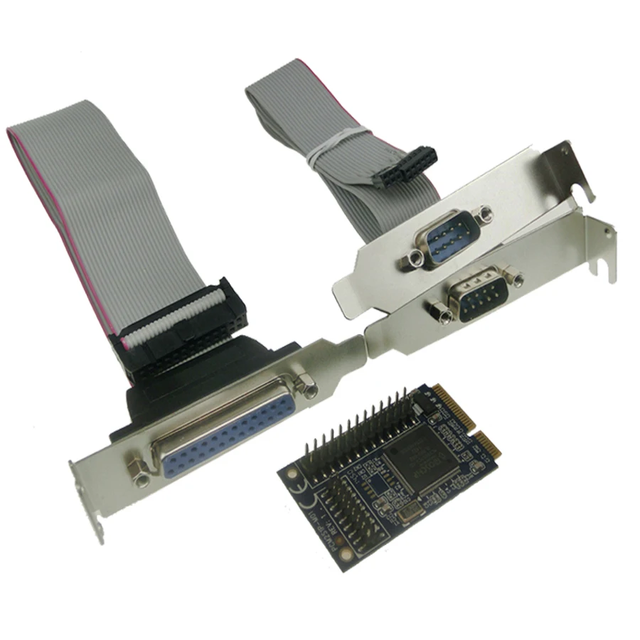 Мини PCIe в 2 порта Последовательный RS232 + IEEE 1284 параллельный порт карты PCMM2S1P |