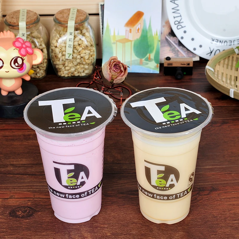 1000 шт. одноразовая утолщенная пластиковая чашка для чая с пузырями диаметром 95 см