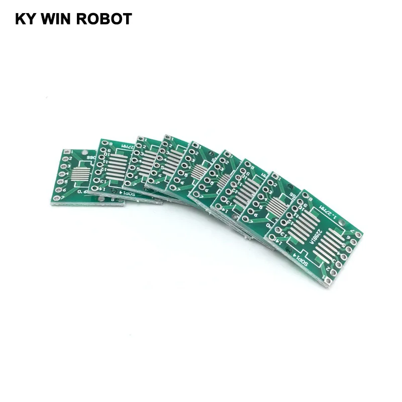 10 шт. SOP14 SSOP14 TSSOP14 к DIP14 Pinboard SMD адаптер для DIP 0 65 мм/1 27 мм до 2 54 Pin Pitch PCB плата