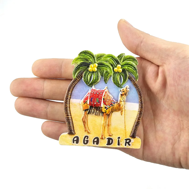 Moroccoes Agadir крафт магнит на холодильник для детей сувенир Туризм фотополимерные