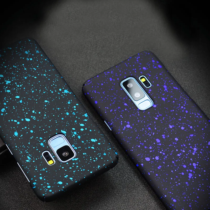 YueTuo 3d bling glitter matte luxury hard phone back thin full etui coque cover case for samsung galaxy S9 Plus S 9 S9plus |