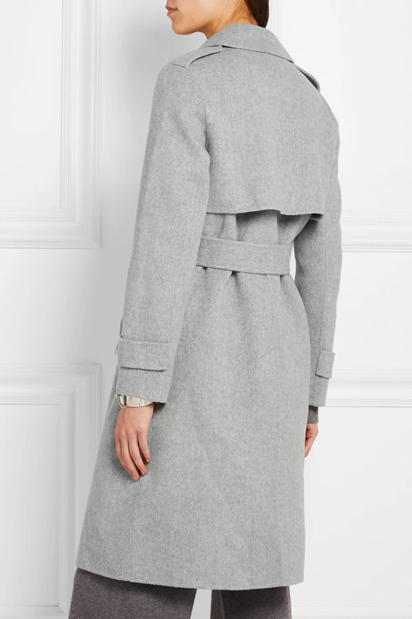 Manteau femme UK, весенне-зимнее женское модное классическое простое тонкое шерстяное пальто с поясом, женская верхняя одежда abrigos mujer
