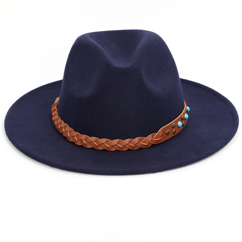 Новый мужской шерстяной Топ Fedora унисекс со стразами модные тренды фиксированная