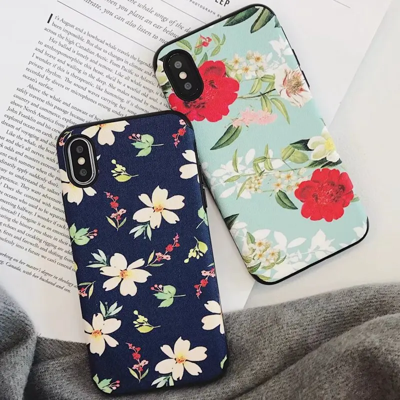 STROLLIFE Ретро винтажный цветочный чехол для iPhone X 6 6S 7 8 Plus Модный карикатурный лист печатный силиконовый чехол Coque Capa on.