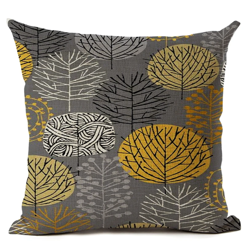 Свежий дизайн дерево Винтаж Скандинавская Подушка Чехлы хлопковый льняной на