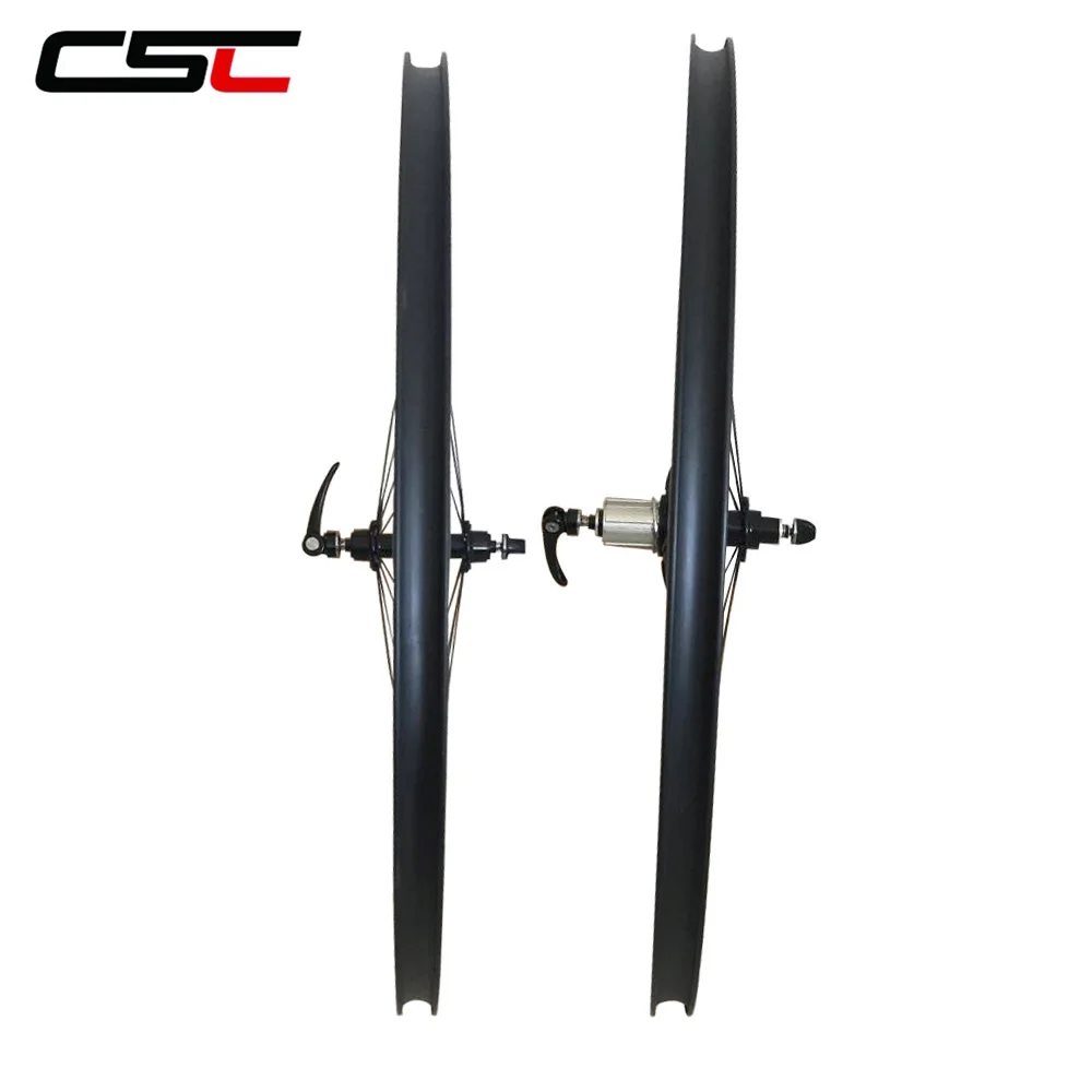 Комплект бескамерных колес для шоссейного велосипеда из углеродного волокна