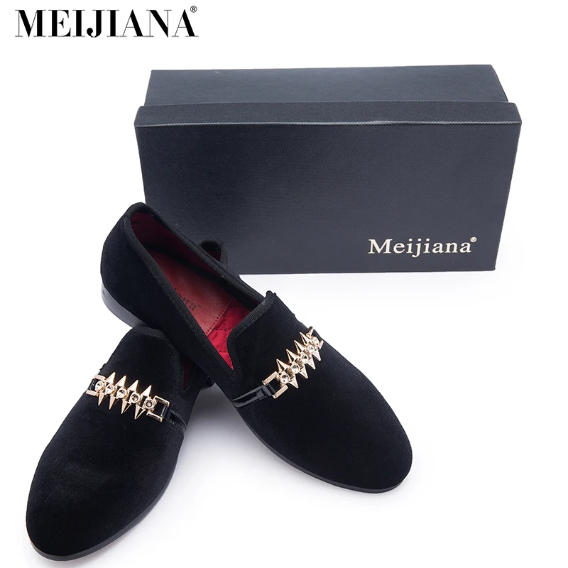 Мужские туфли роскошные лоферы мужские фиолетовые с металлической пряжкой