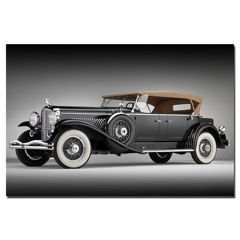 Duesenberg Модель J винтажный автомобильный постер тканевый принт Картина Настенная