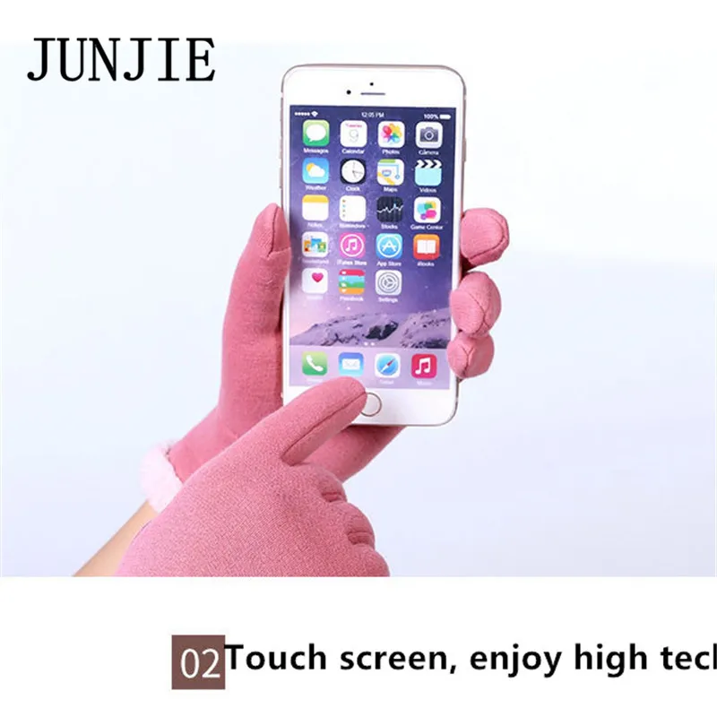 

Hot Sale Thick Female Glove Combed Cotton Women Screen Touch Winter Mittens Ladies Warm Wrist Gloves Full Finger 50 pairs