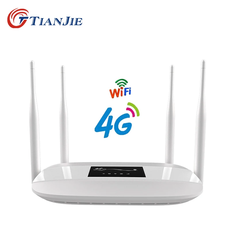 Роутер TIANJIE разблокированный 300 Мбит/с 4 внешних антенны домашний Wi Fi роутер 3G 4G GSM