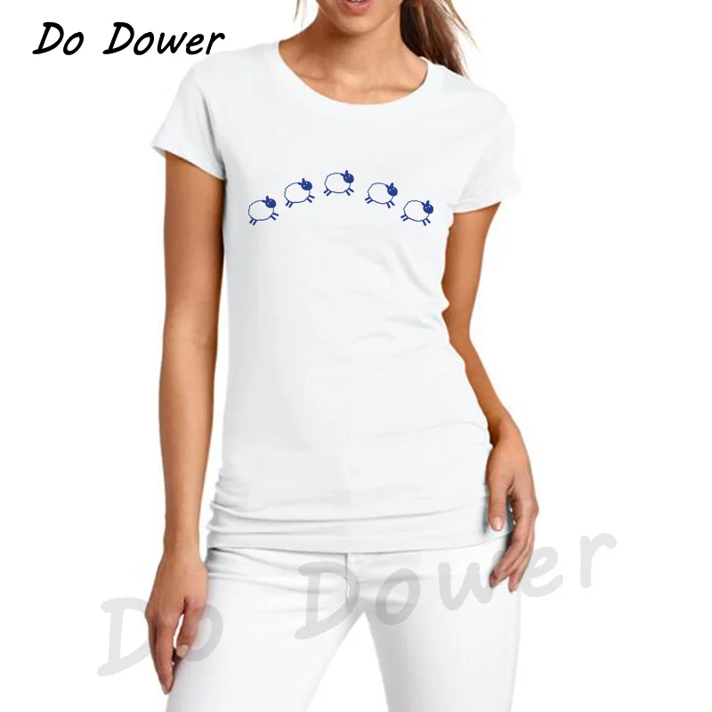 2018 Летняя Повседневная смешная овечка футболка для леди с принтом женская Tumblr