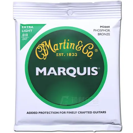 

MartinGuitar M2000 Acoustic Marquis 92/8 Phosphor Bronze Guitar Strings, Extra Light, 010-047