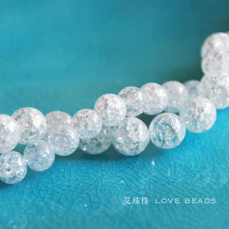 Круглые бусины из прозрачного кварца с трещинами диаметром 6 10 мм 15 дюймов 38 см|loose