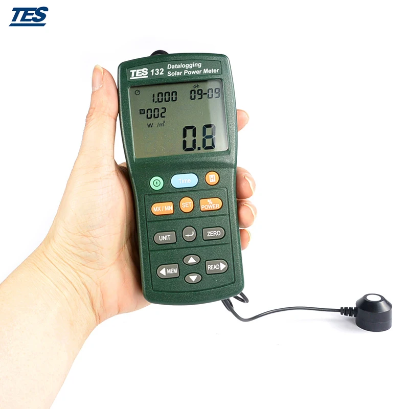 

Solar Power Meter Tester Datalogging W/USB Cable And Software TES-132 New