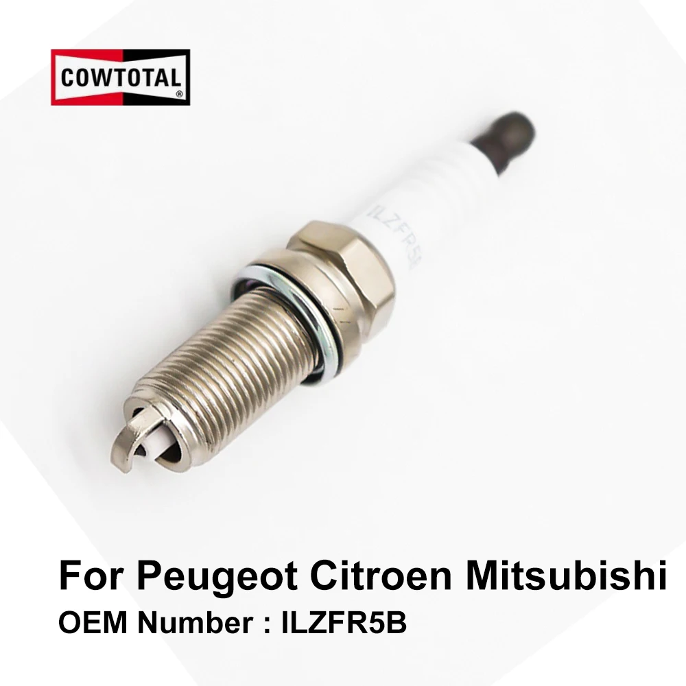 COWTOTAL иридиевая Свеча зажигания для Peugeot 207 406 807 Citroen C3 C4 C5 Grand Picasso Jeep Cherokee OE ILZFR5B