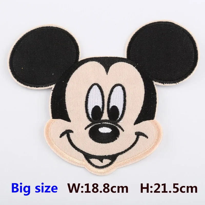 Boy-Big size Нашивки с героями мультфильмов, Минни, Микки, железная нашивка с вышивкой для одежды для девочек и мальчиков, аксессуары для шитья одежды ручной работы - Цвет: Boy-Big size
