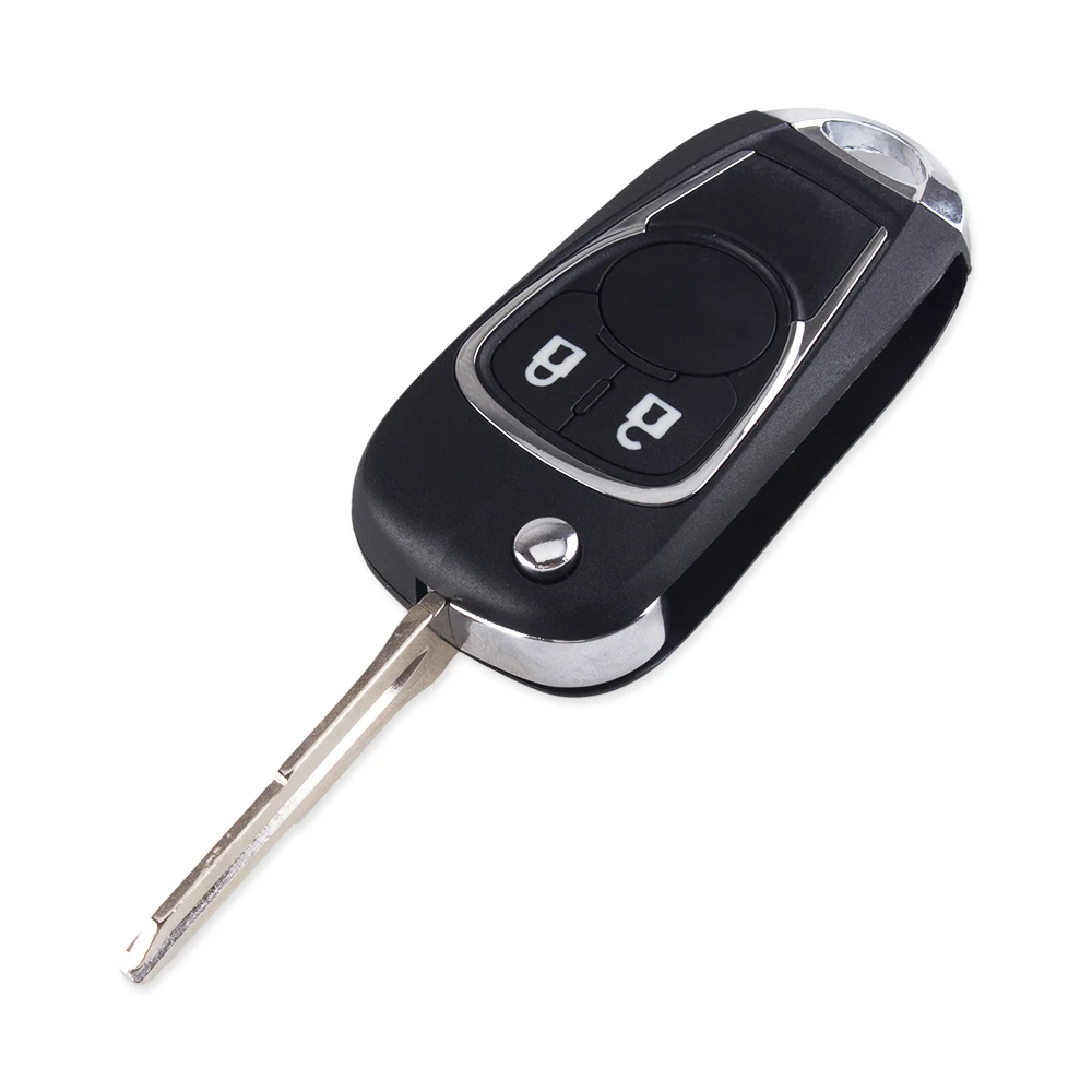 KEYYOU модифицированный откидной складной брелок для ключей 2 кнопки для Chevrolet Spark Cruze Aveo дистанционный ключ оболочки режущая служба левое лезвие