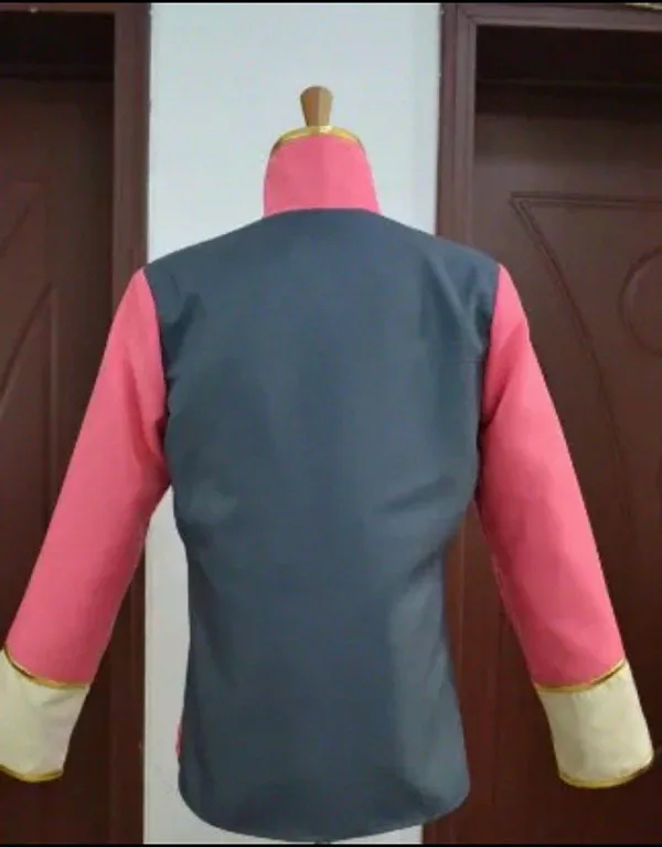 Howl's Moving Castle Howl Coat Jacket Cosplay Costume with Latticed Coat COS Prop Ring, Earring, Necklace - Free Shipping image 2