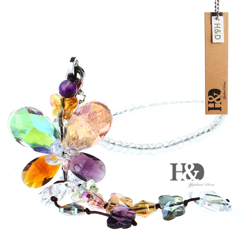 H & D кристаллы украшения люстра Висячие призмы фэншуй Suncatcher Радужная подвеска Maker