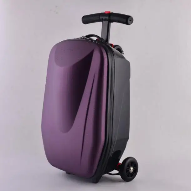 D style purple Travel tale взрослых Ручной Клади Скутер чемодан тележка чехол для отдыха путешествия чемодан для путешествий - Цвет: D style purple