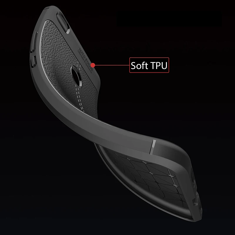 Leather texture Soft TPU Case For Xiaomi Mi Max 2 Shockproof Silicone back cover MAX2 Cases |