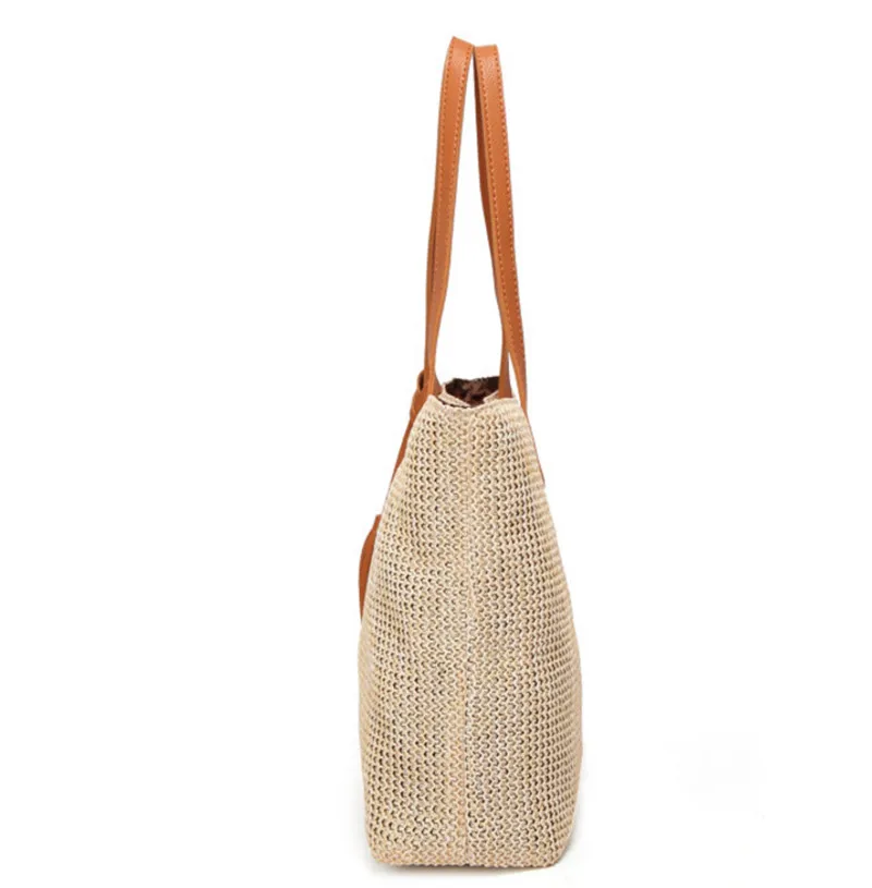 HANN INGRY Elegant Fashion Women Hand knitting bag Leisure Beach Grass Fringed Single Shoulder Daily Shopping Handbags H105D | Багаж и