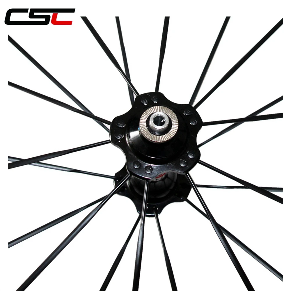 Клинчерные Углеродные велосипедные колеса с легированной тормозной дорожкой