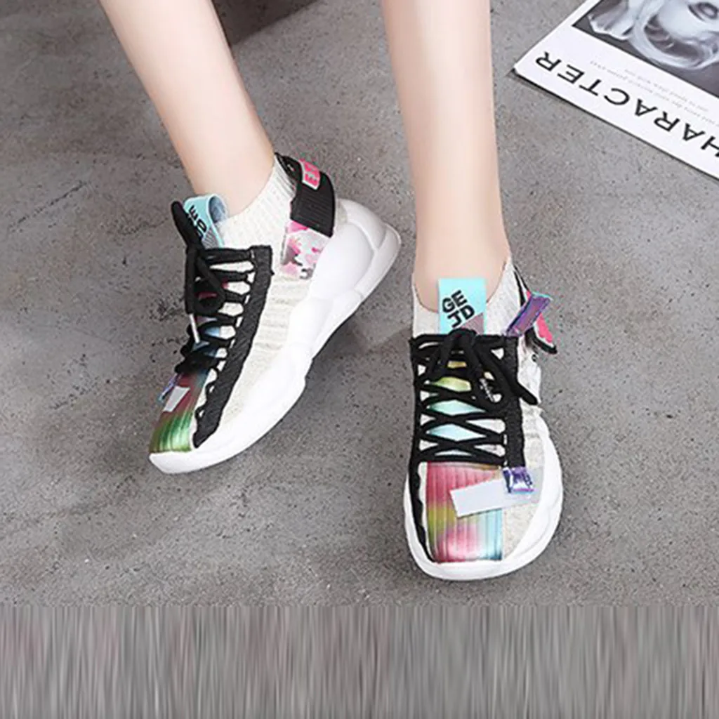 Женская спортивная обувь с флуоресцентным эффектом Scarpe da donna Buty damskie новинка