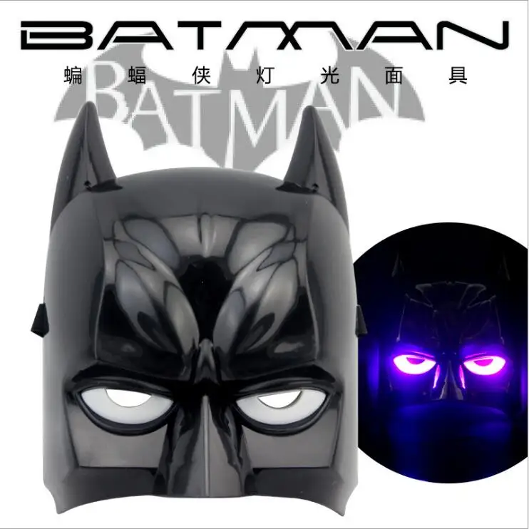 LED Batman Маска супергероя Косплэй Antsman Бэтмен Человек-паук Вечерние Маски Халк IronMan Хэллоуин Рождество для детей и взрослых вечерние костюмы маски - Цвет: LED Batman