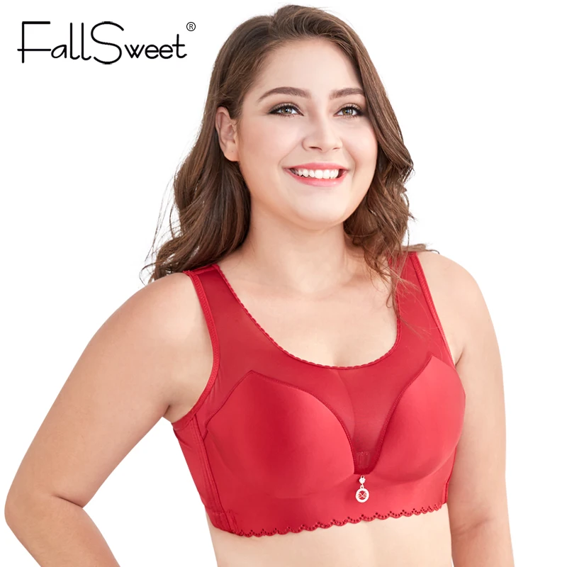 FallSweet без подкладки косточек бюстгальтеры для женщин плюс размер бюстгальтер