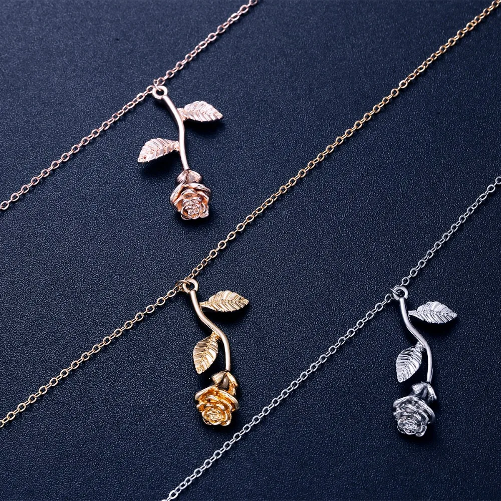 Модное женское ожерелье с подвеской в виде Розы|Подвески| |