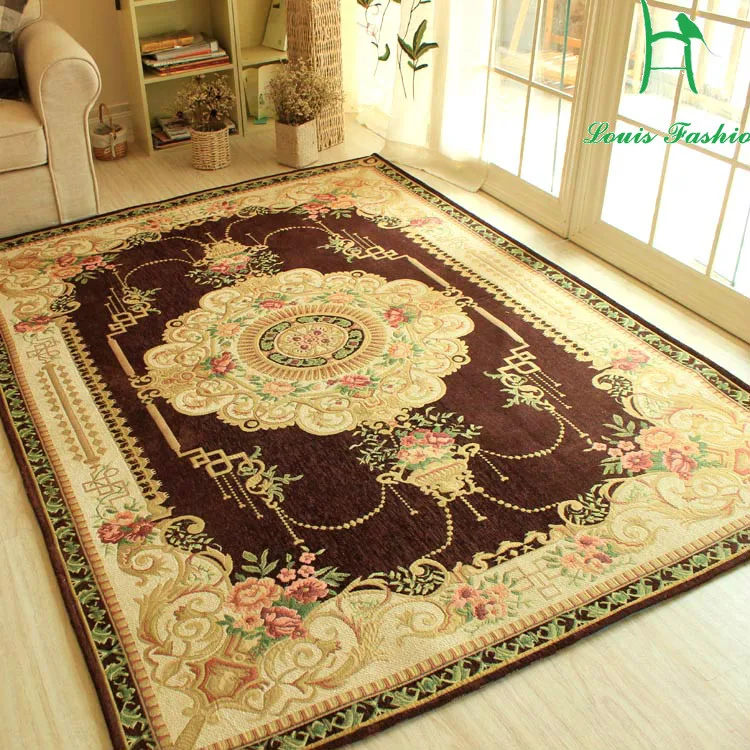 

European American pastoral tea table of sitting room carpet mat nostalgic classic Tuscan style bedroom bed