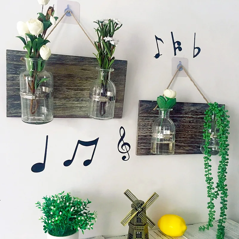 American Village Plant Water Culture Home Decor Figurines Creative Double Hydroponic Bar Study Office Wall Decorations GIFT | Дом и сад