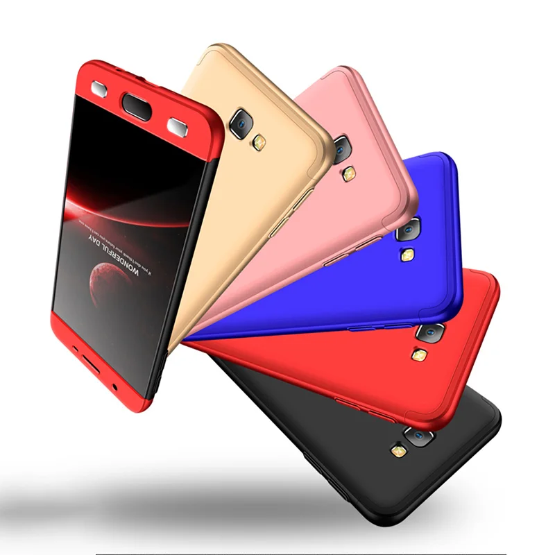 360 Full Protection Case For Samsung Galaxy J7 Prime Cover 3 In 1 Hybrid Shockproof Ultra Thin PC Hard Back Coque |