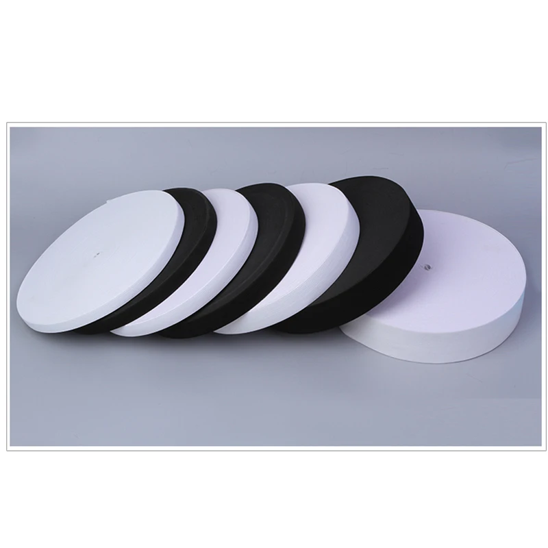 

Prajna 5 Meter Flat Elastic Band Sewing Clothing Accessories Nylon Webbing Garment Black White Sewing Accessories Couture Crafts